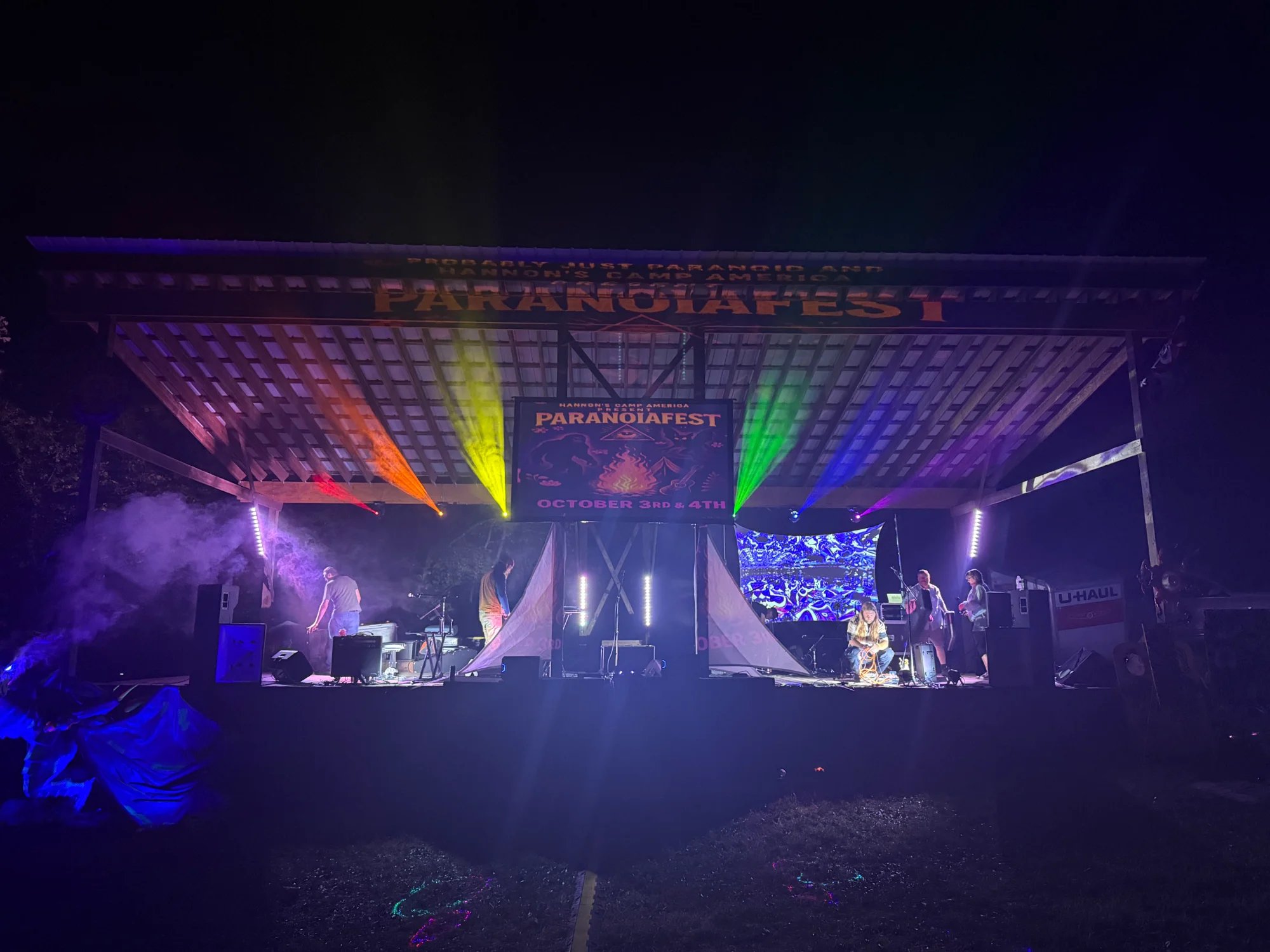 Paranoia Festival - Rainbow stage lighting