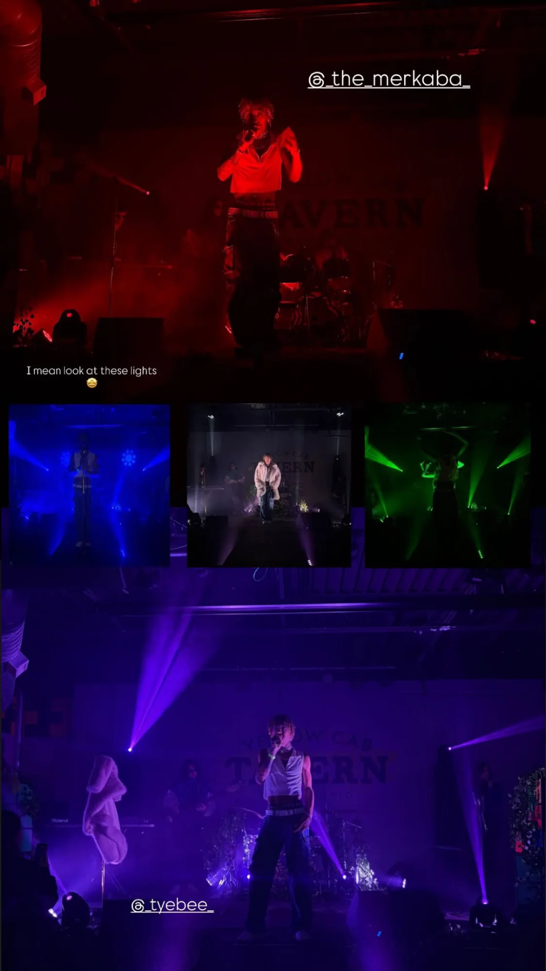 Multi-color stage lighting showcase